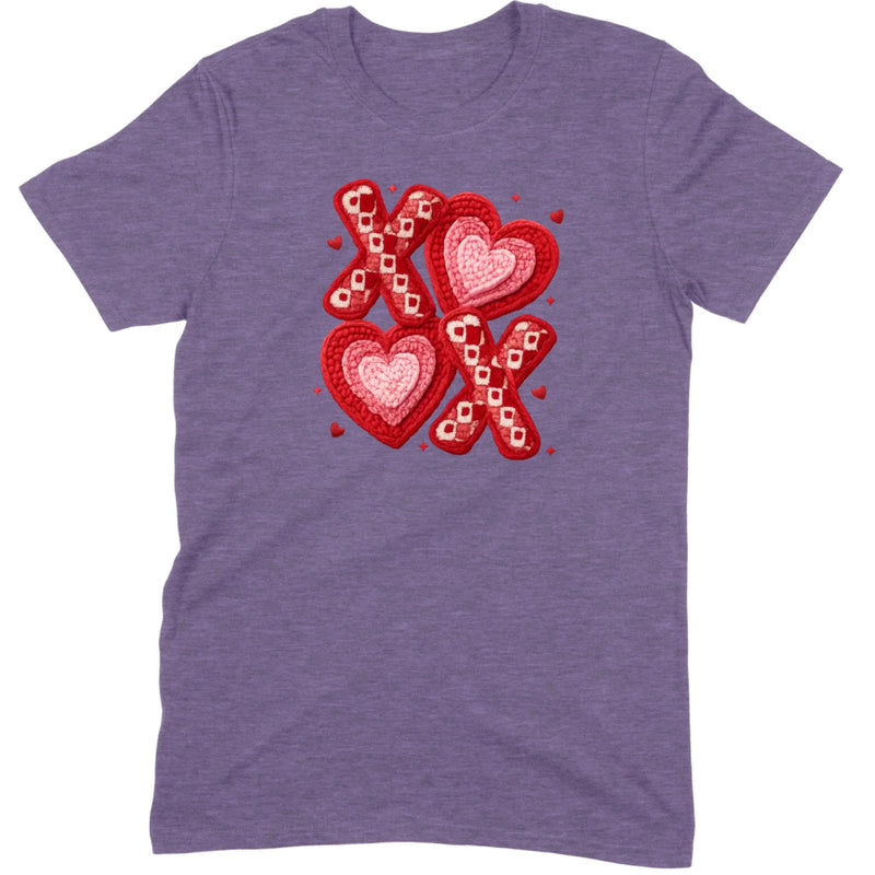 Textured Hearts & Crochet XOXO Folk Art Tee