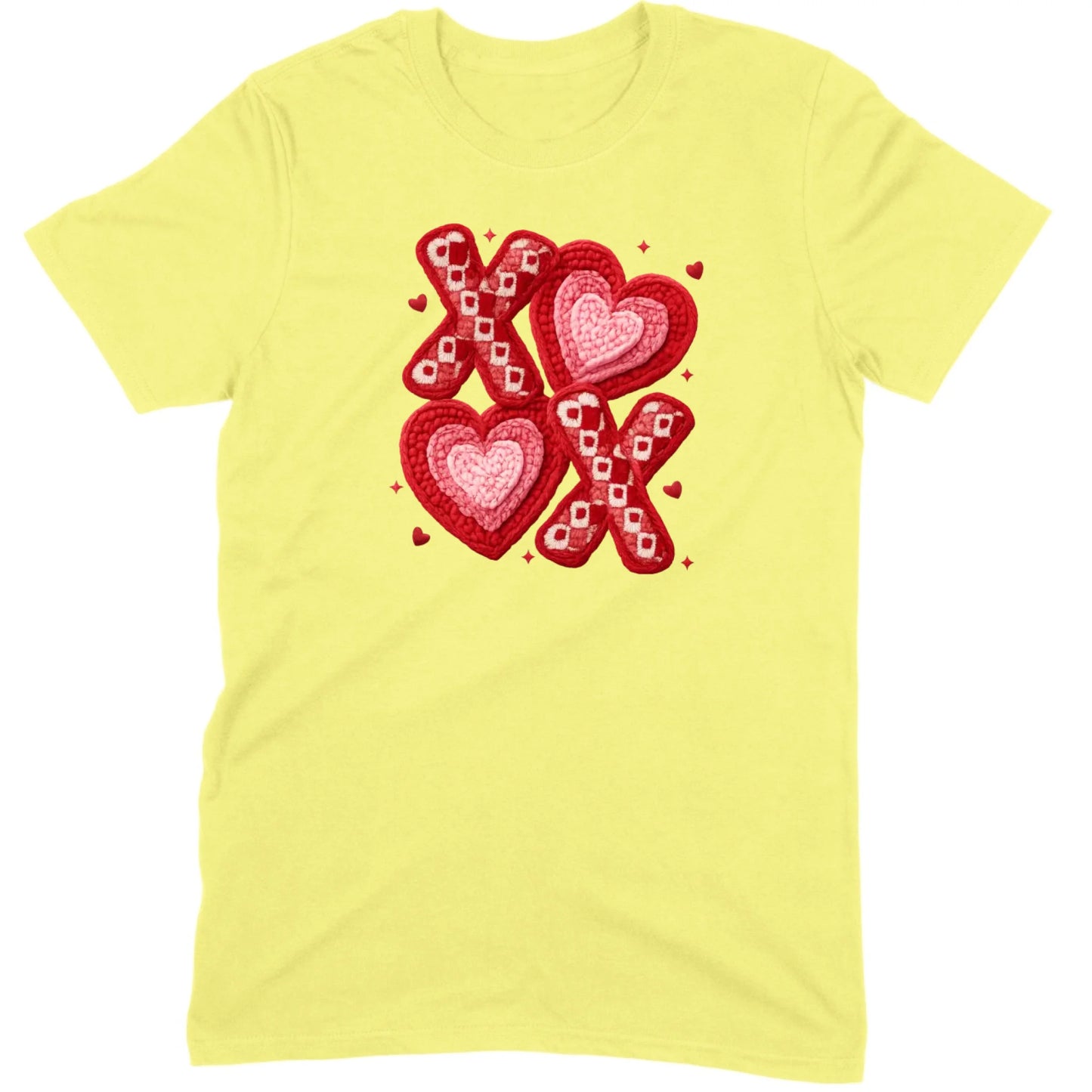 Textured Hearts & Crochet XOXO Folk Art Tee