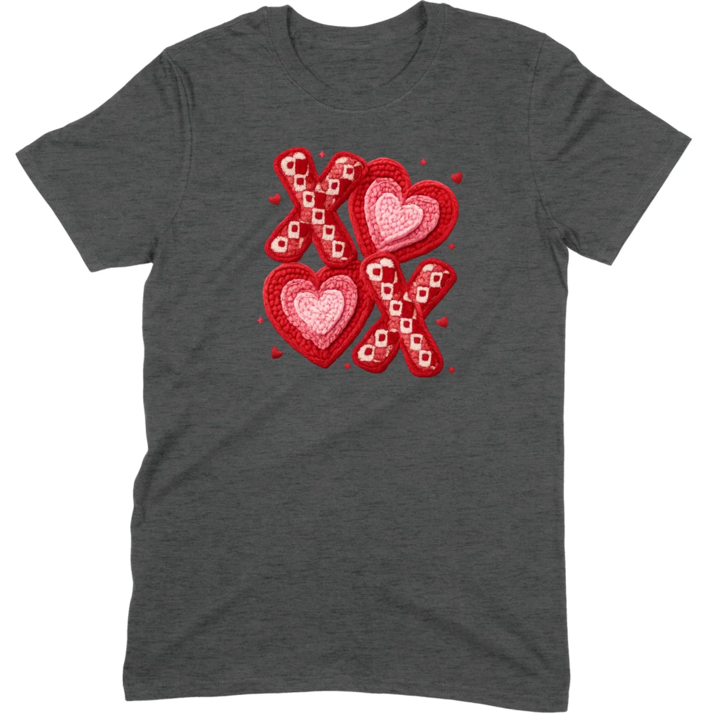 Textured Hearts & Crochet XOXO Folk Art Tee