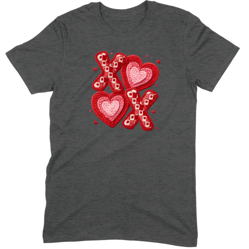 Textured Hearts & Crochet XOXO Folk Art Tee
