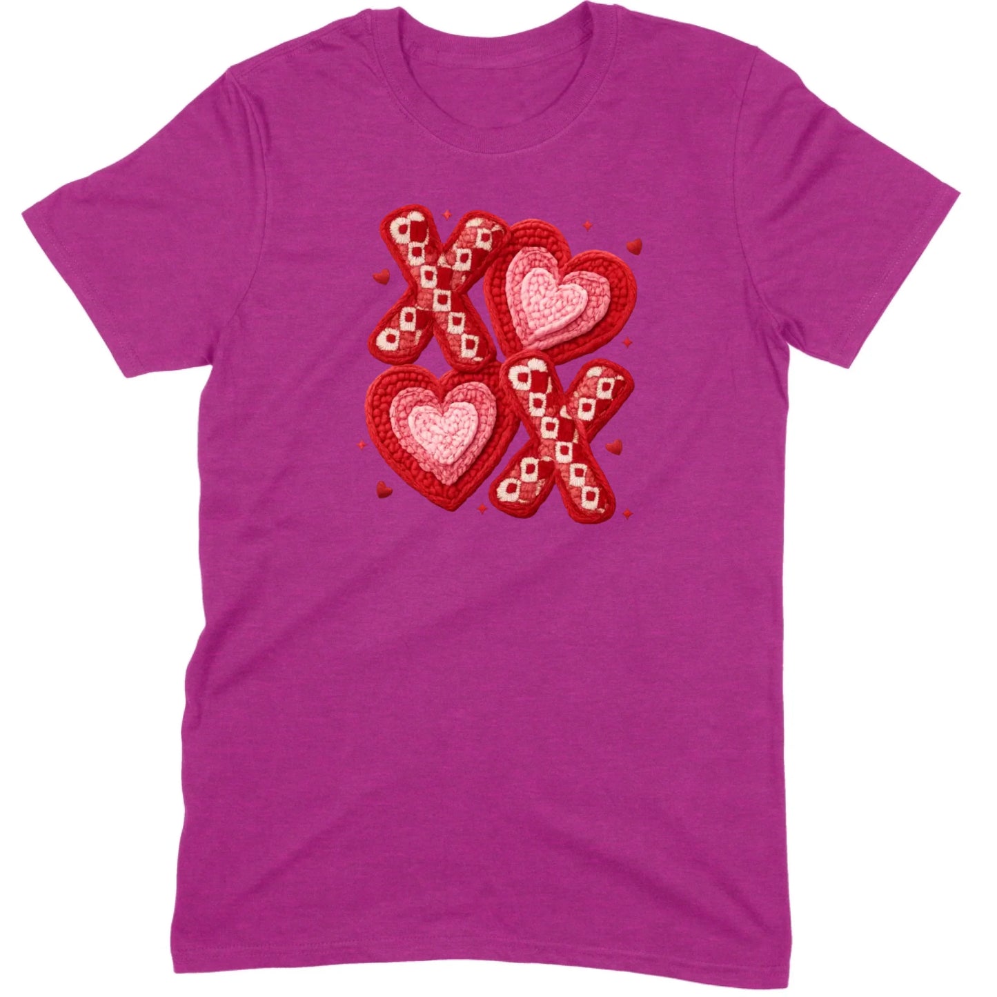 Textured Hearts & Crochet XOXO Folk Art Tee