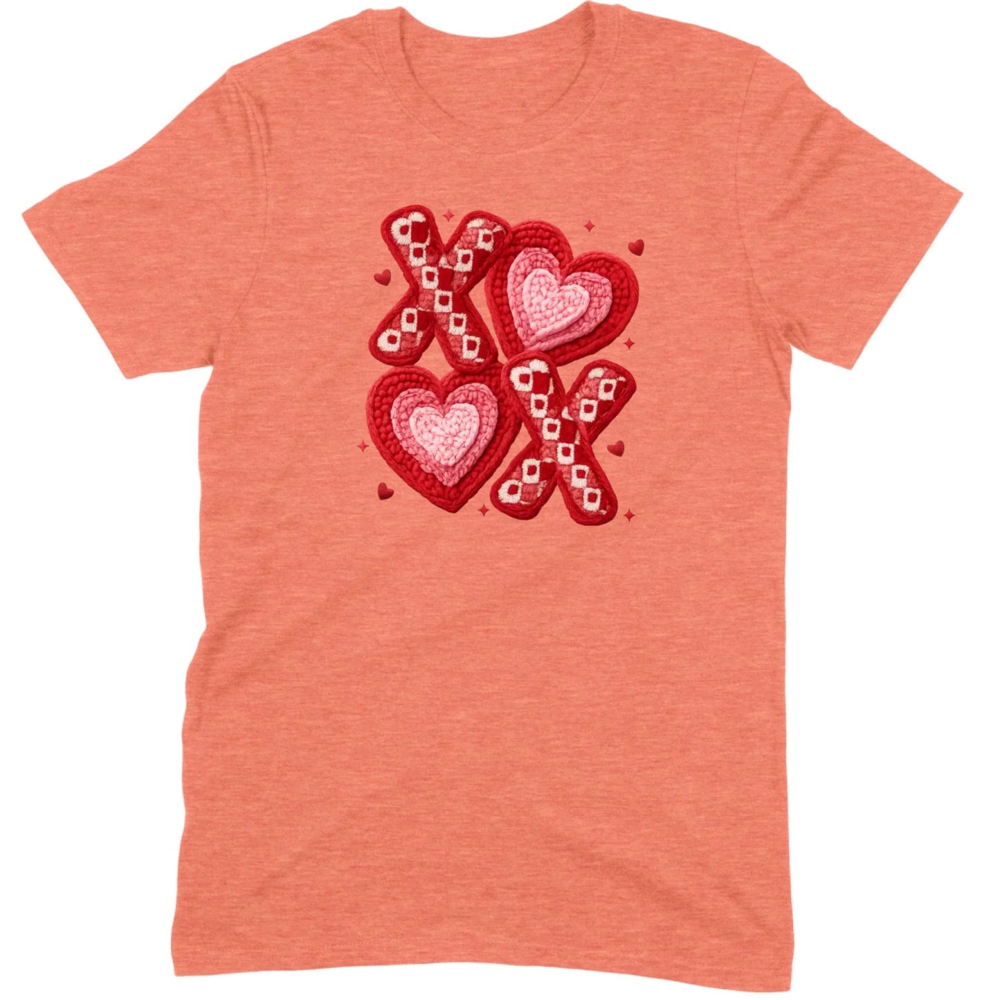 Textured Hearts & Crochet XOXO Folk Art Tee