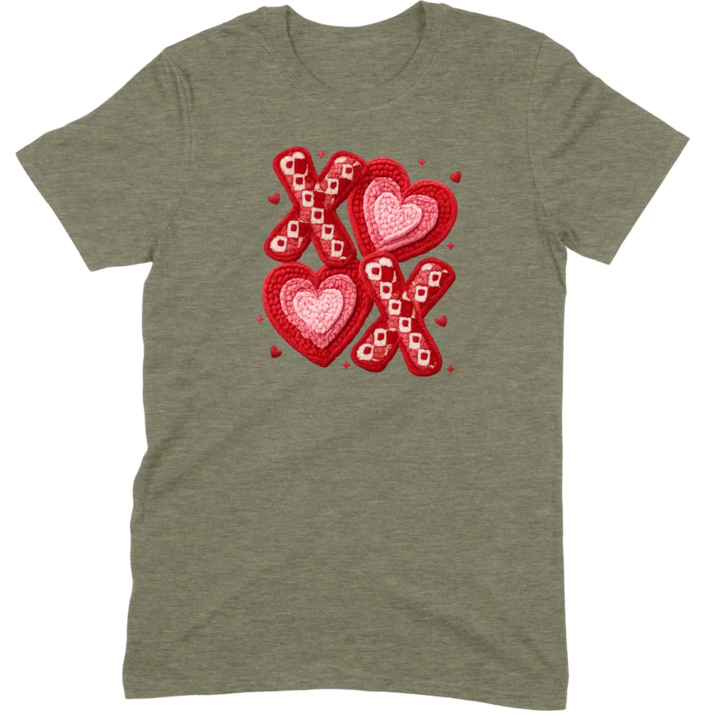Textured Hearts & Crochet XOXO Folk Art Tee