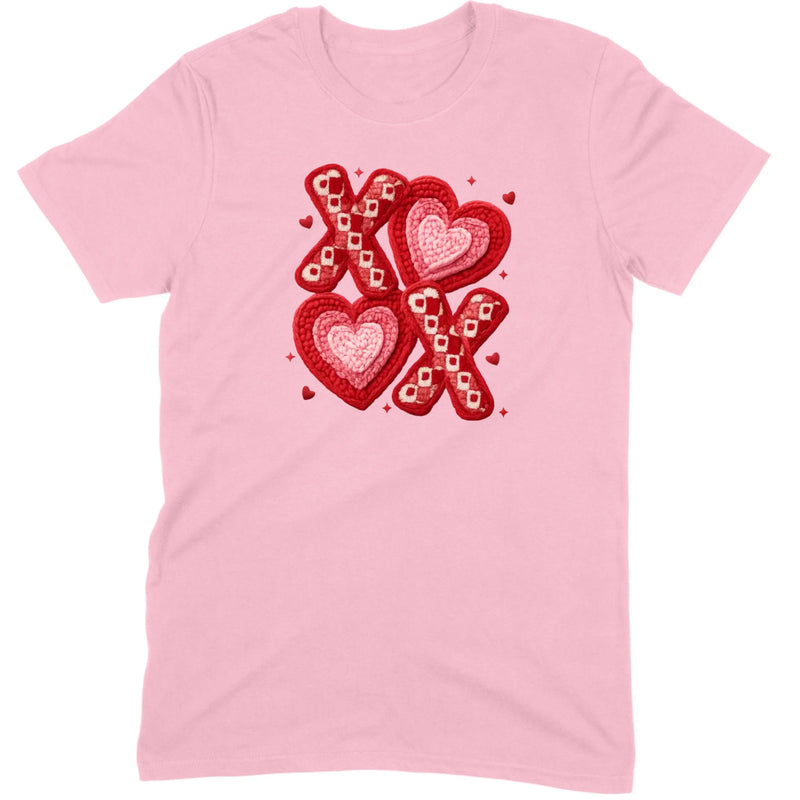 Textured Hearts & Crochet XOXO Folk Art Tee