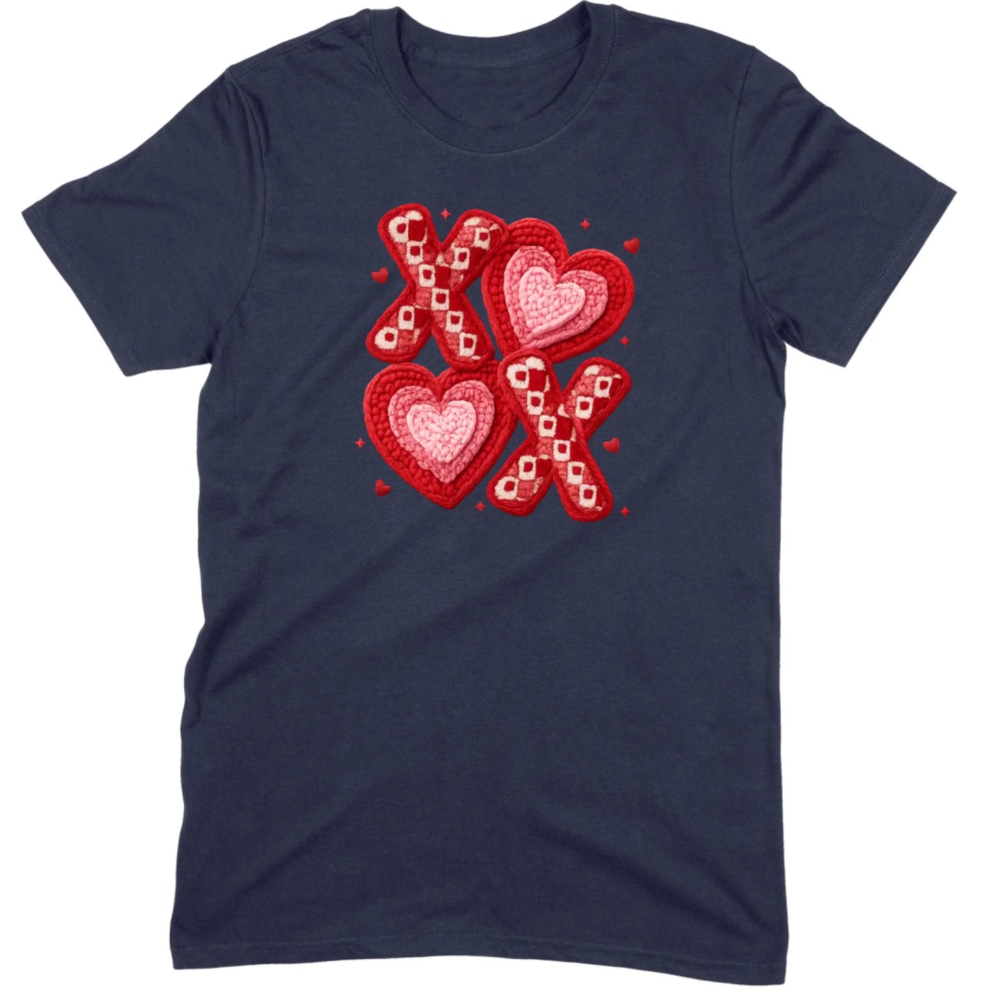 Textured Hearts & Crochet XOXO Folk Art Tee