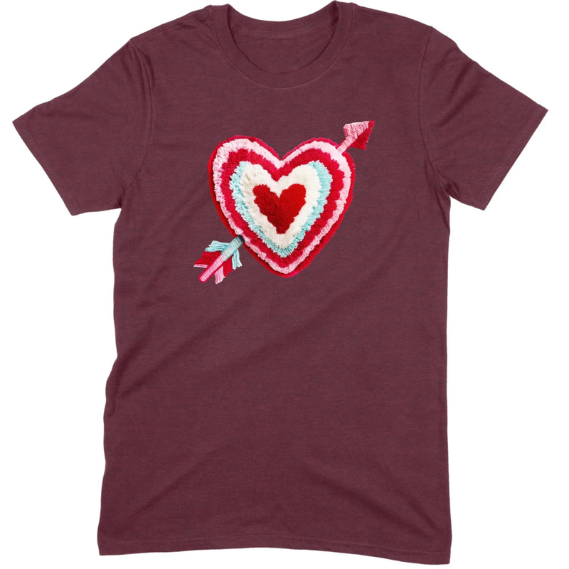 Chenille Heart with Arrow Tee
