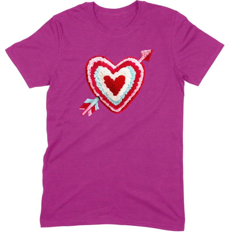 Chenille Heart with Arrow Tee