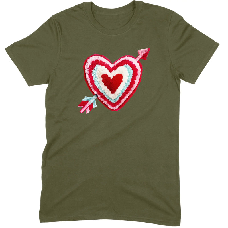 Chenille Heart with Arrow Tee