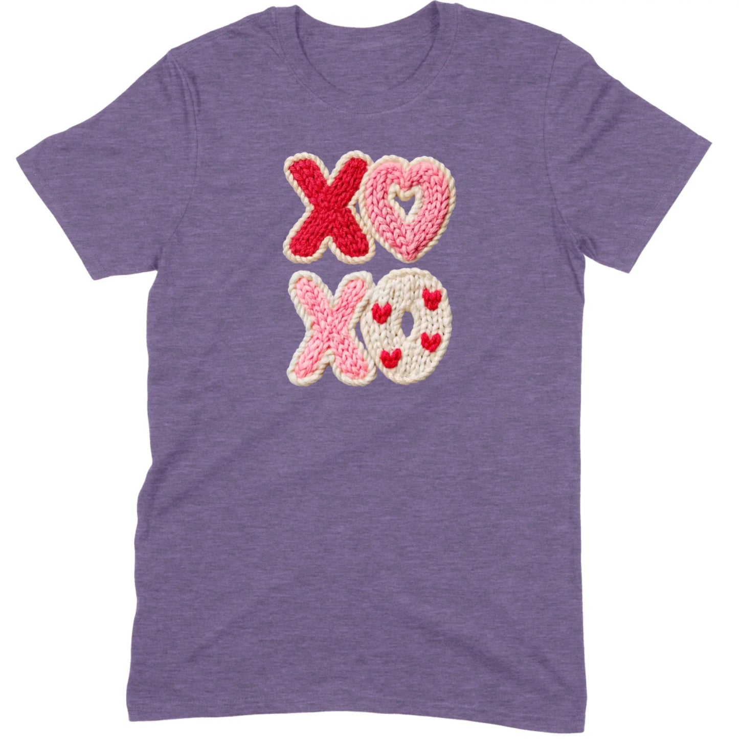 "XOXO" Knitted Hearts Tee