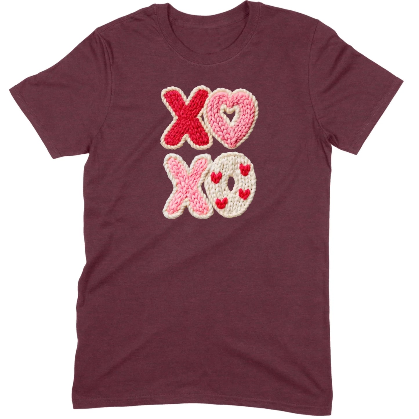 "XOXO" Knitted Hearts Tee