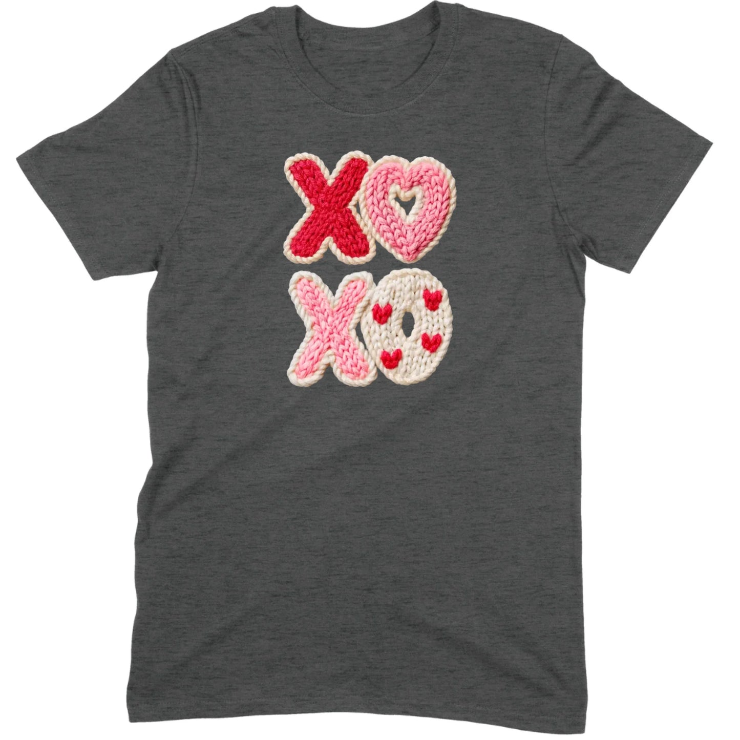 "XOXO" Knitted Hearts Tee