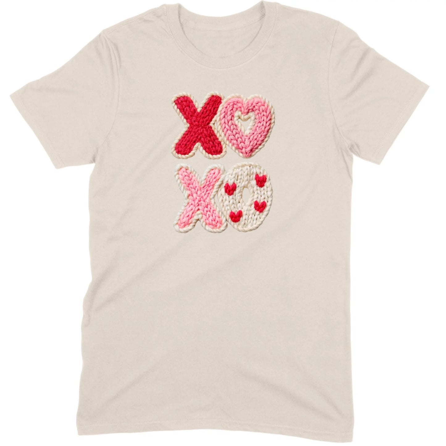 "XOXO" Knitted Hearts Tee