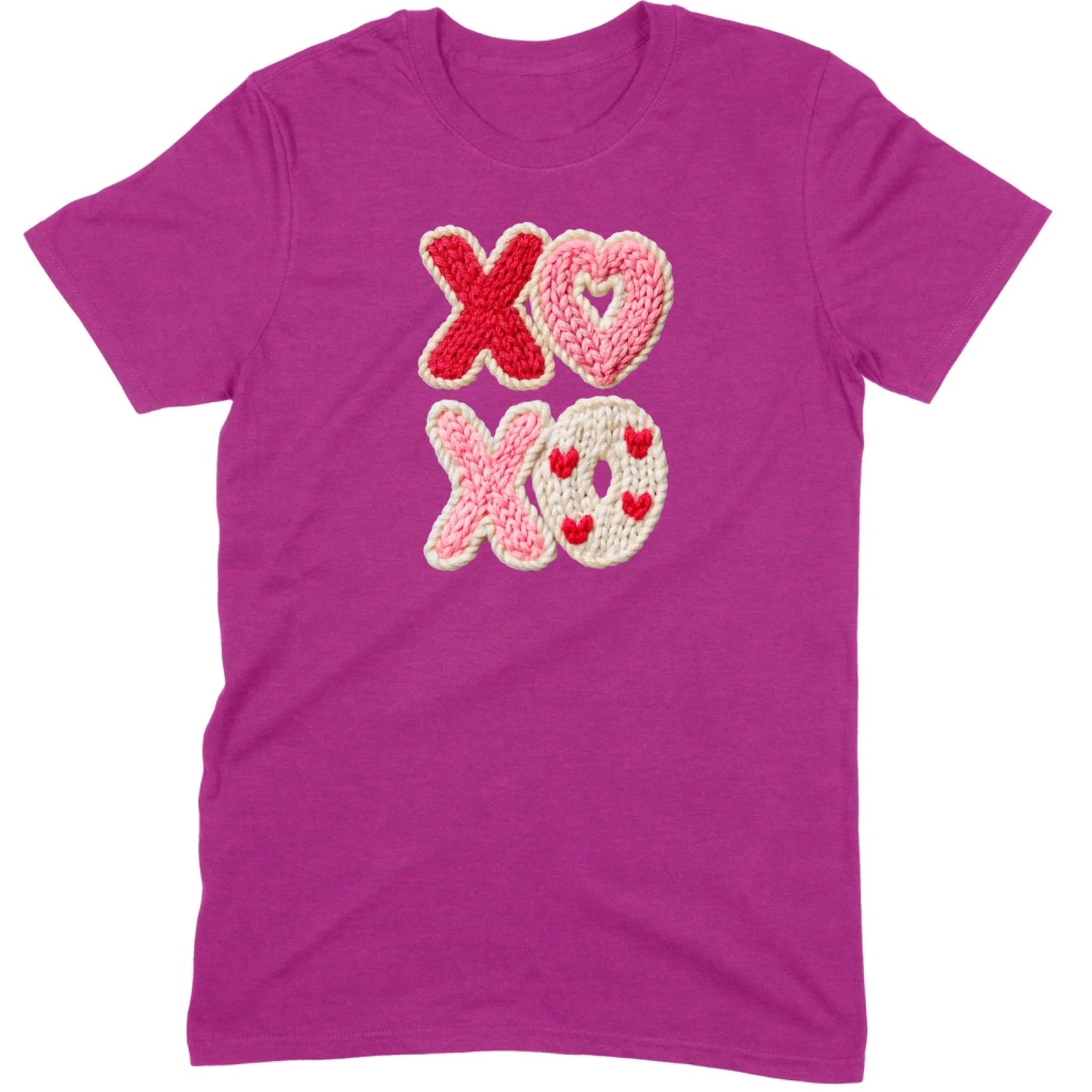 "XOXO" Knitted Hearts Tee