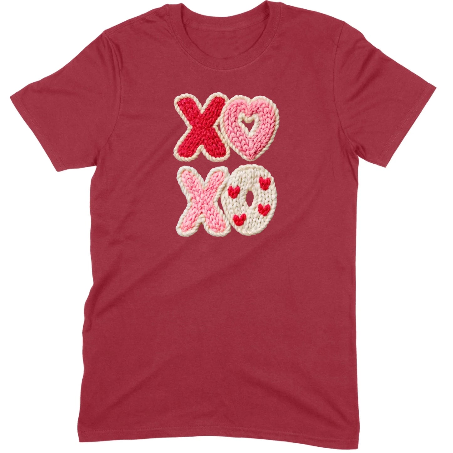 "XOXO" Knitted Hearts Tee