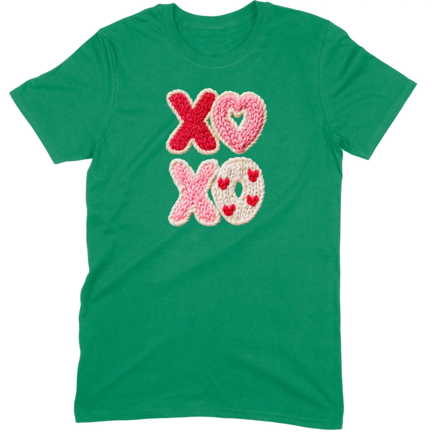 "XOXO" Knitted Hearts Tee
