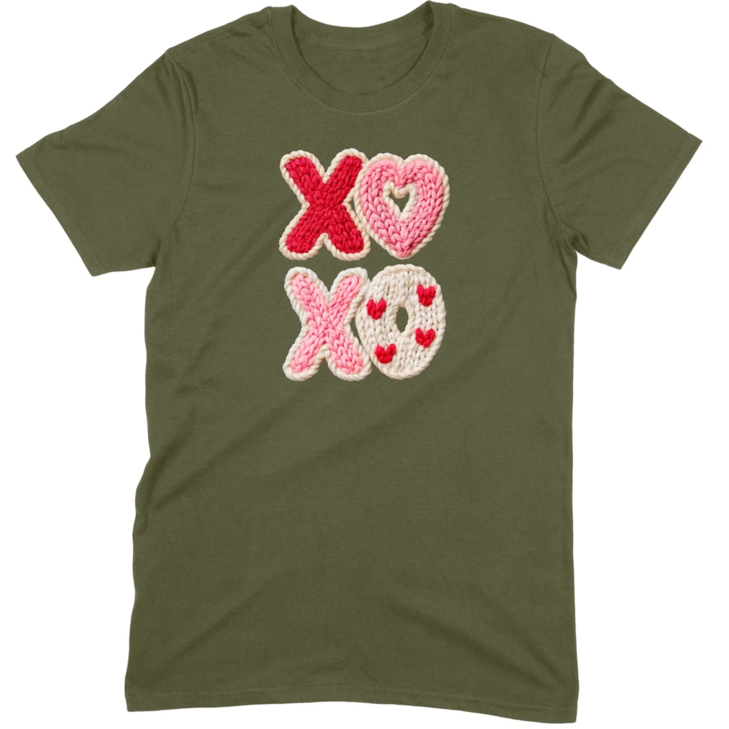 "XOXO" Knitted Hearts Tee