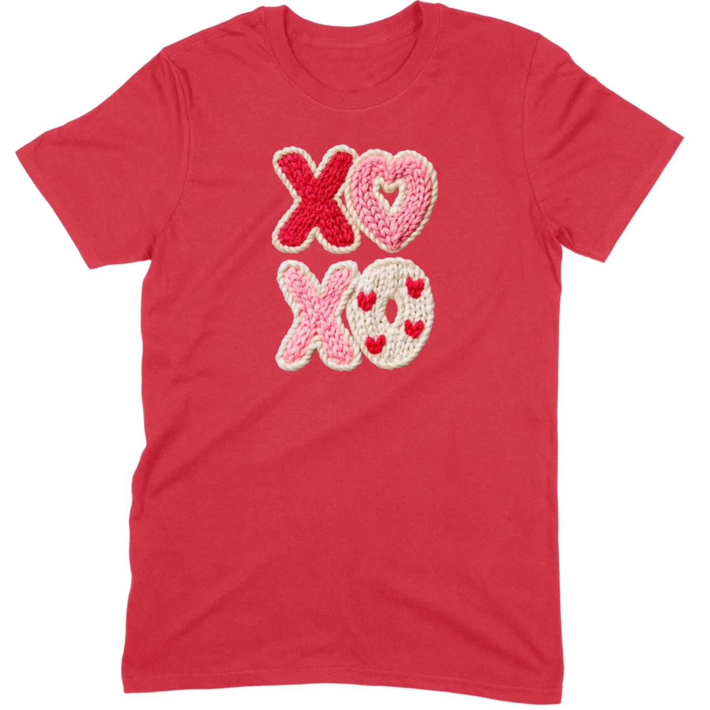 "XOXO" Knitted Hearts Tee