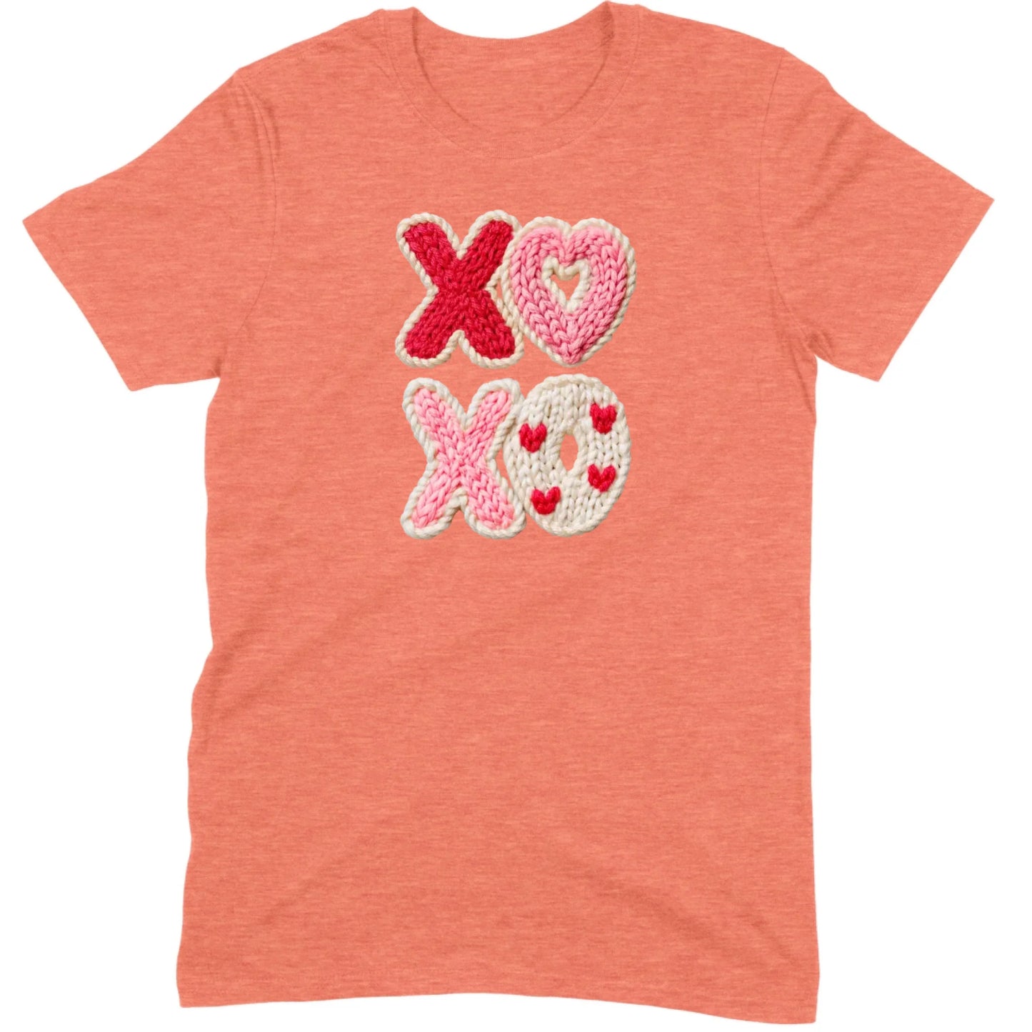 "XOXO" Knitted Hearts Tee