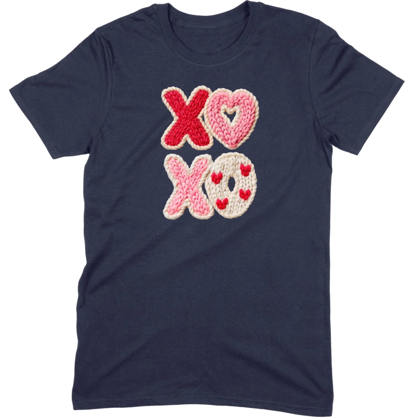 "XOXO" Knitted Hearts Tee