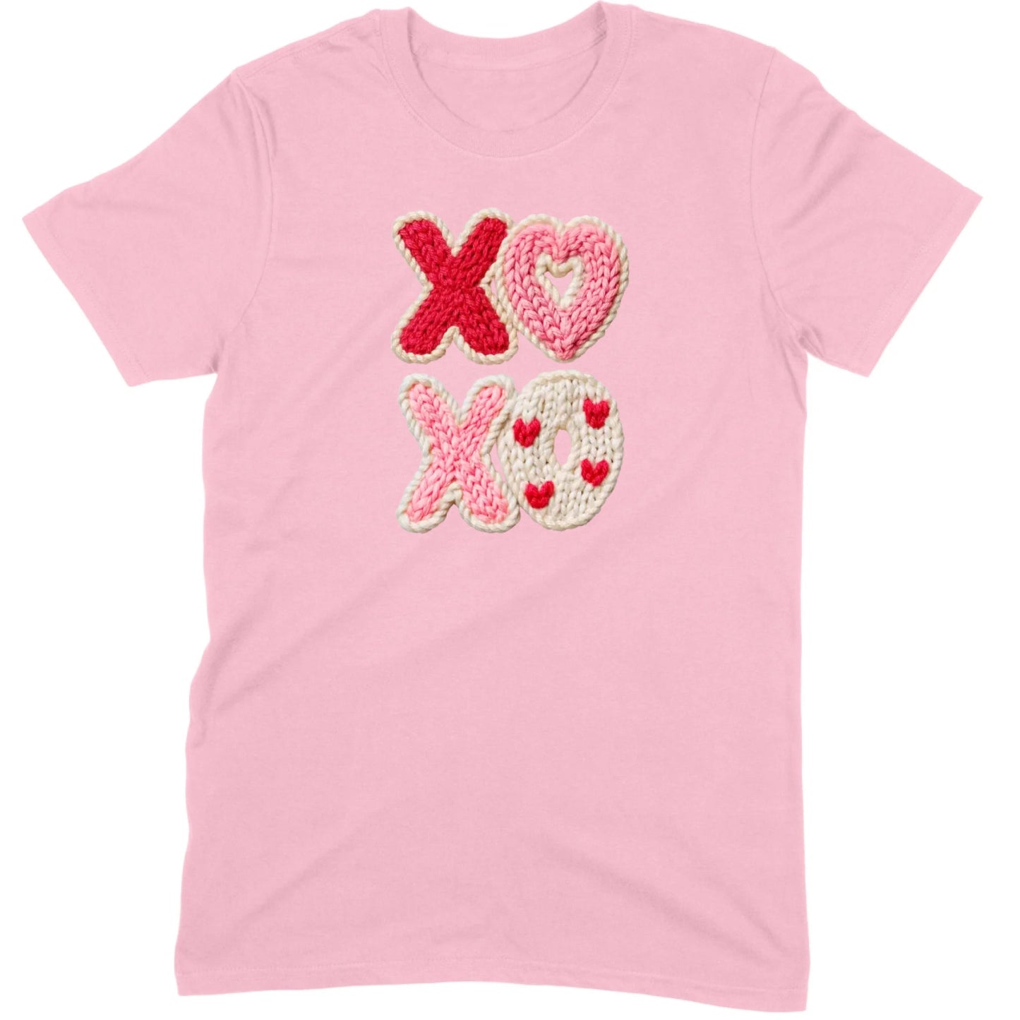 "XOXO" Knitted Hearts Tee