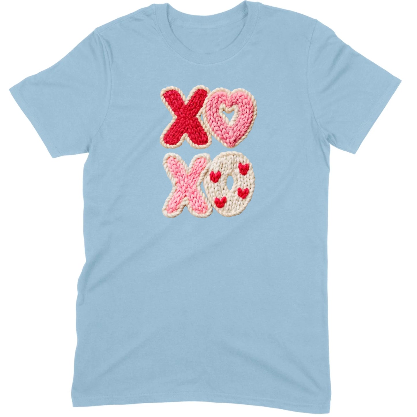 "XOXO" Knitted Hearts Tee