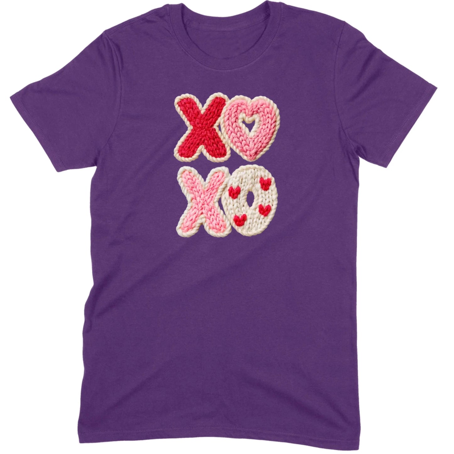 "XOXO" Knitted Hearts Tee