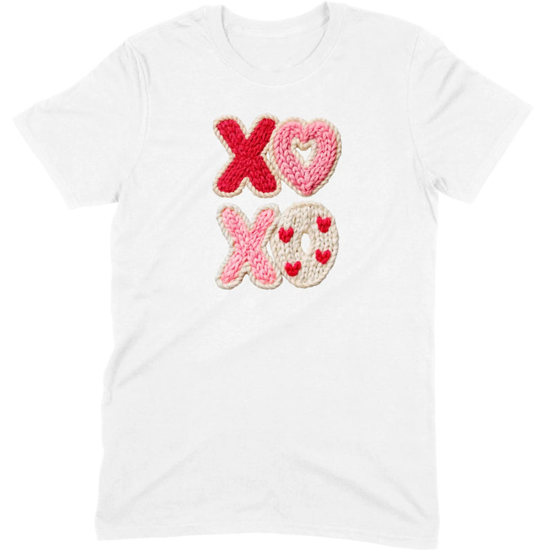 "XOXO" Knitted Hearts Tee