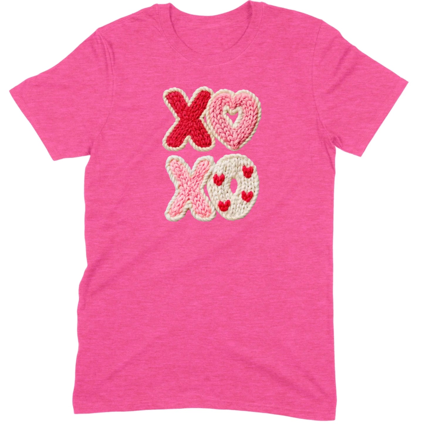 "XOXO" Knitted Hearts Tee