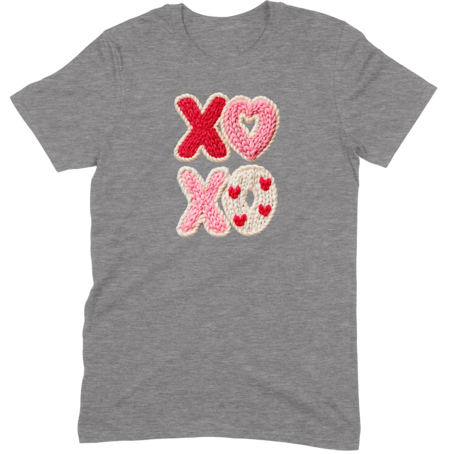 "XOXO" Knitted Hearts Tee