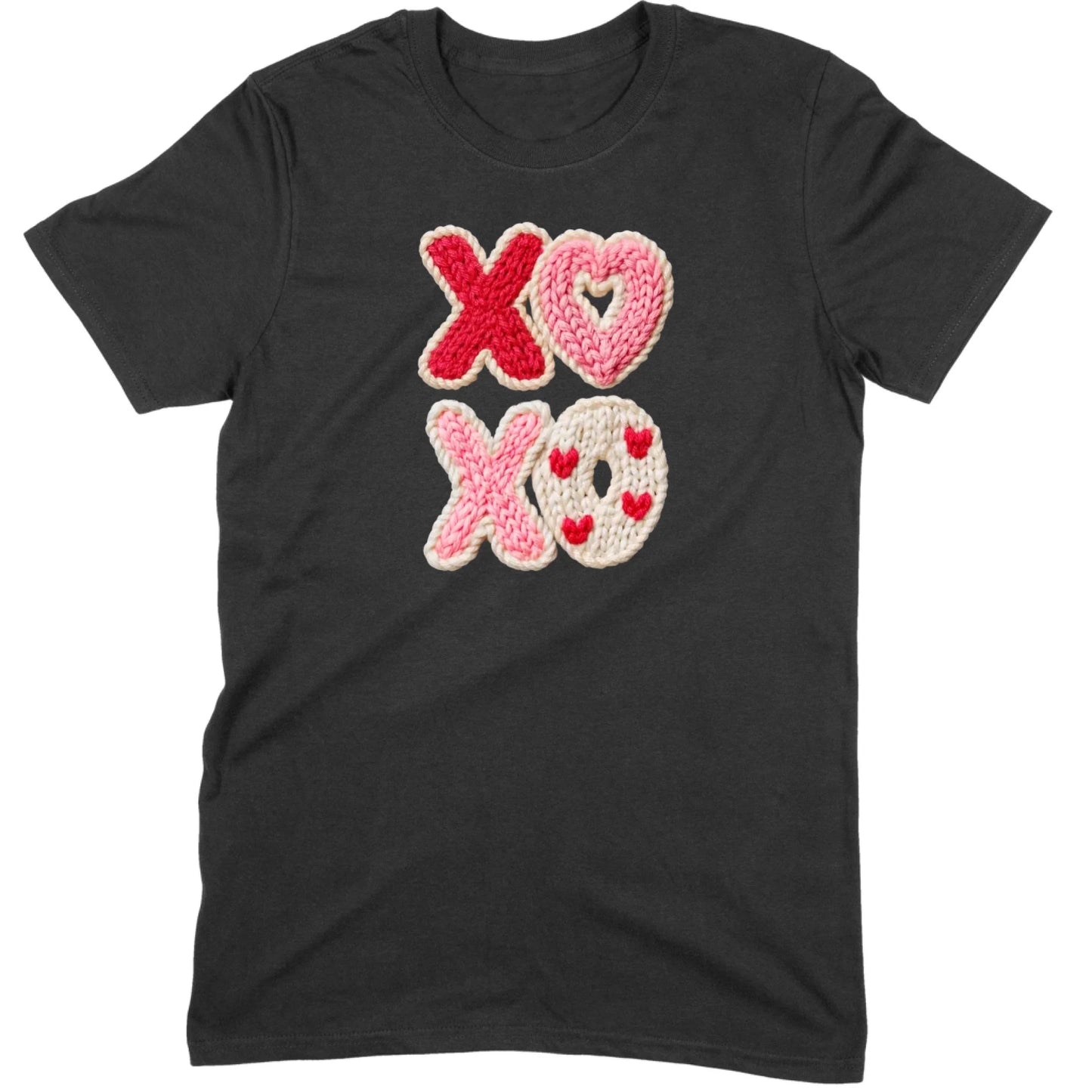 "XOXO" Knitted Hearts Tee