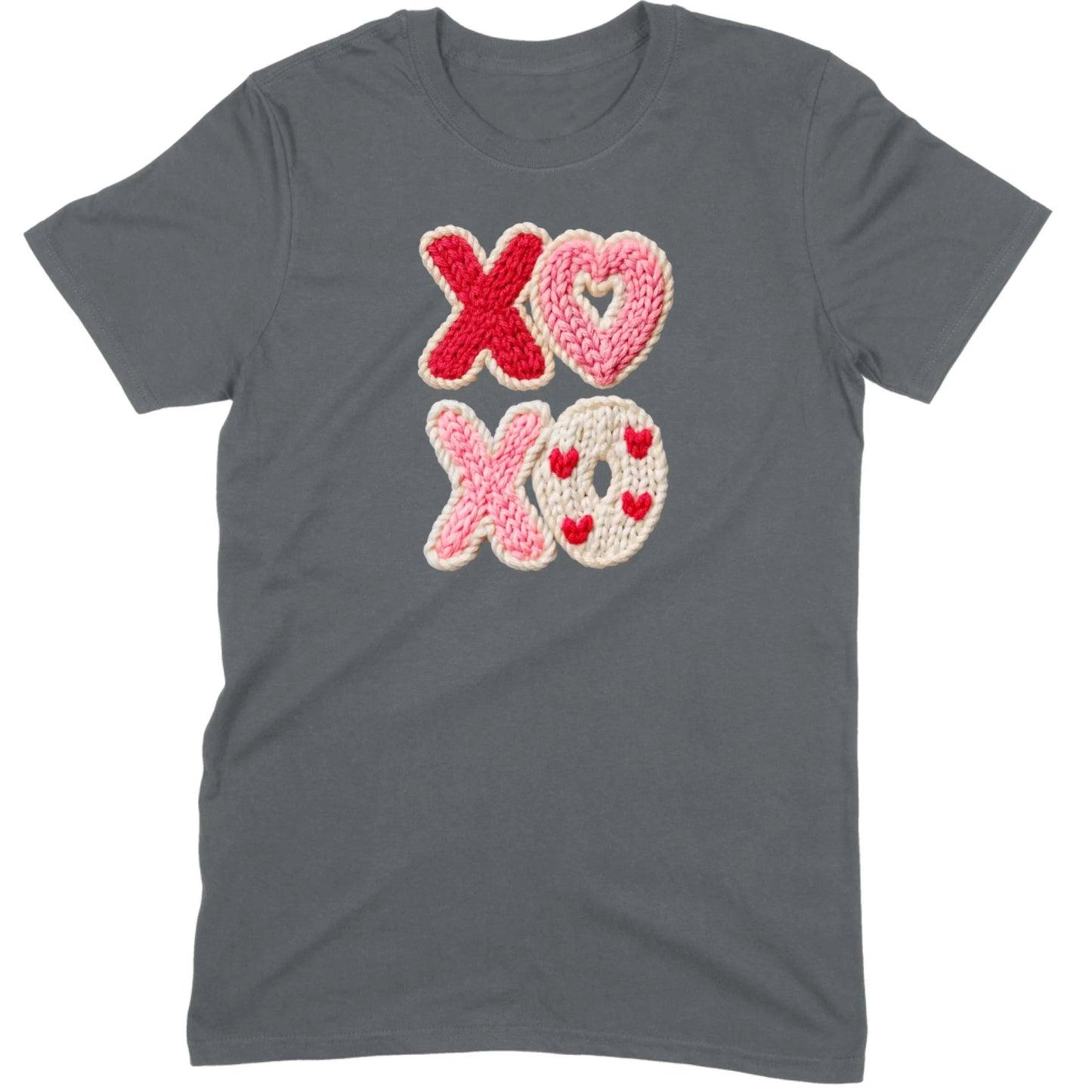 "XOXO" Knitted Hearts Tee