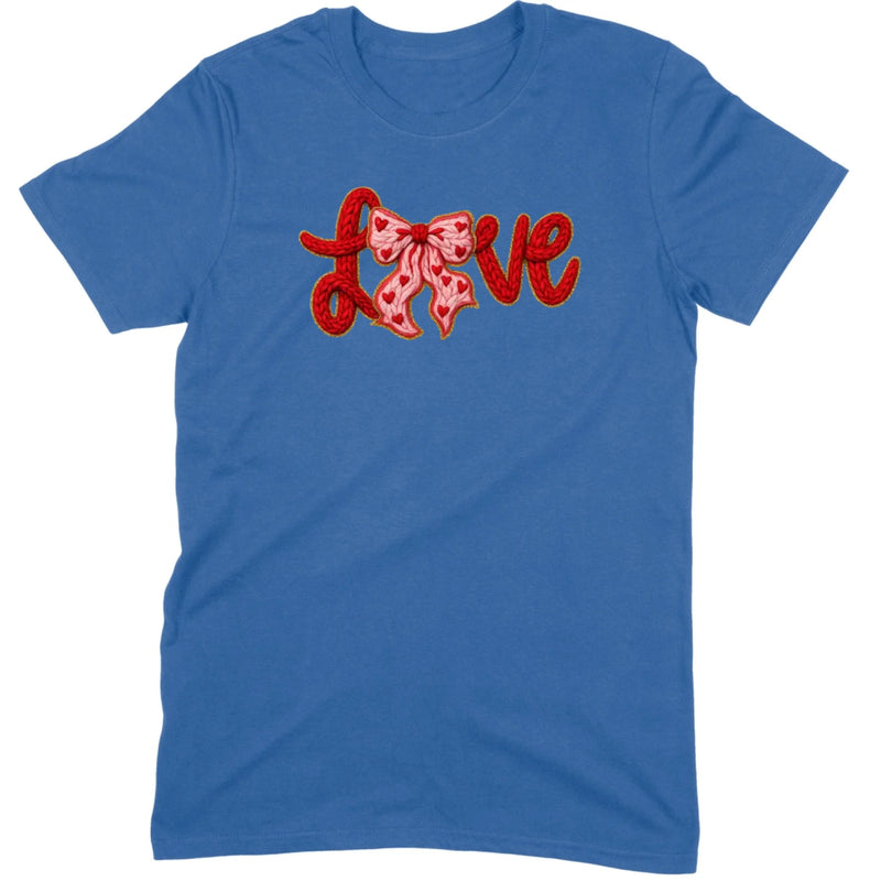 Crochet "LOVE" Heart & Bow Tee