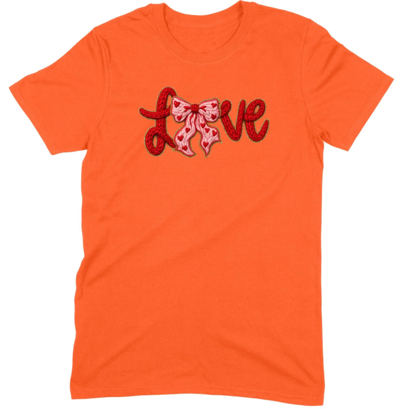 Crochet "LOVE" Heart & Bow Tee