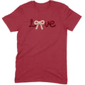 Crochet Script "LOVE" with Bow Tee
