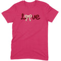 Crochet Script "LOVE" with Bow Tee