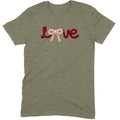 Crochet Script "LOVE" with Bow Tee
