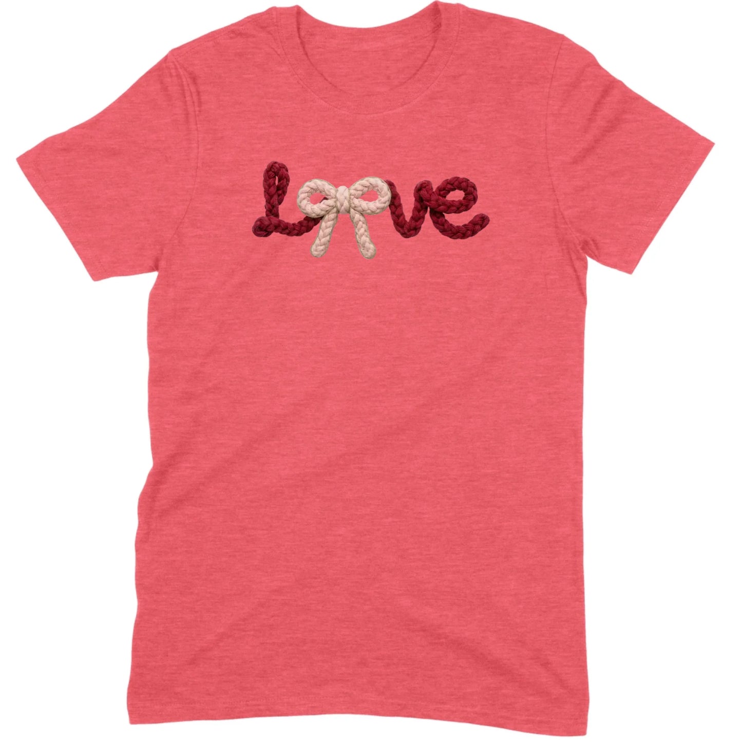 Crochet Script "LOVE" with Bow Tee