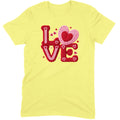 Crochet "LOVE" Red/Pink Chunky Knit Tee