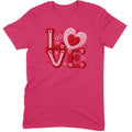 Crochet "LOVE" Red/Pink Chunky Knit Tee