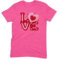 Crochet "LOVE" Red/Pink Chunky Knit Tee