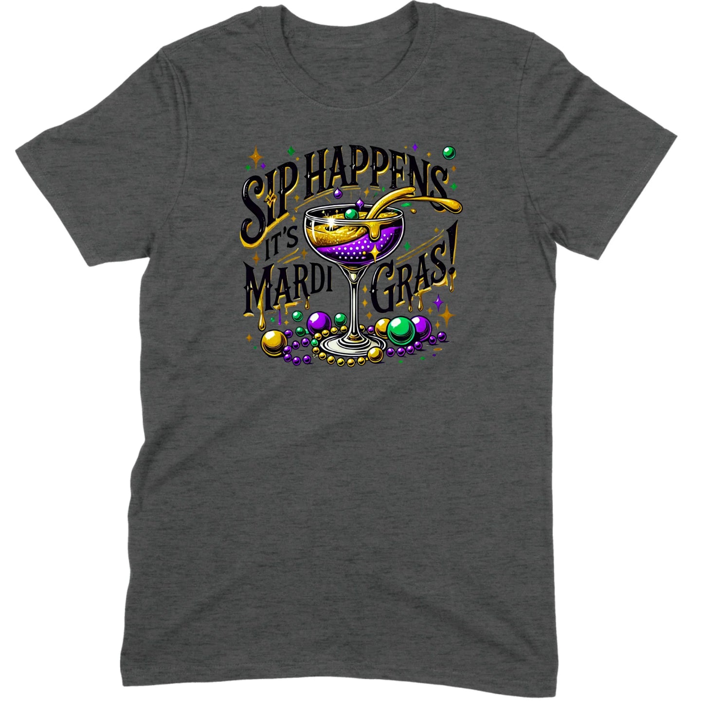Sip Happens It’s Mardi Gras Cocktail Tee