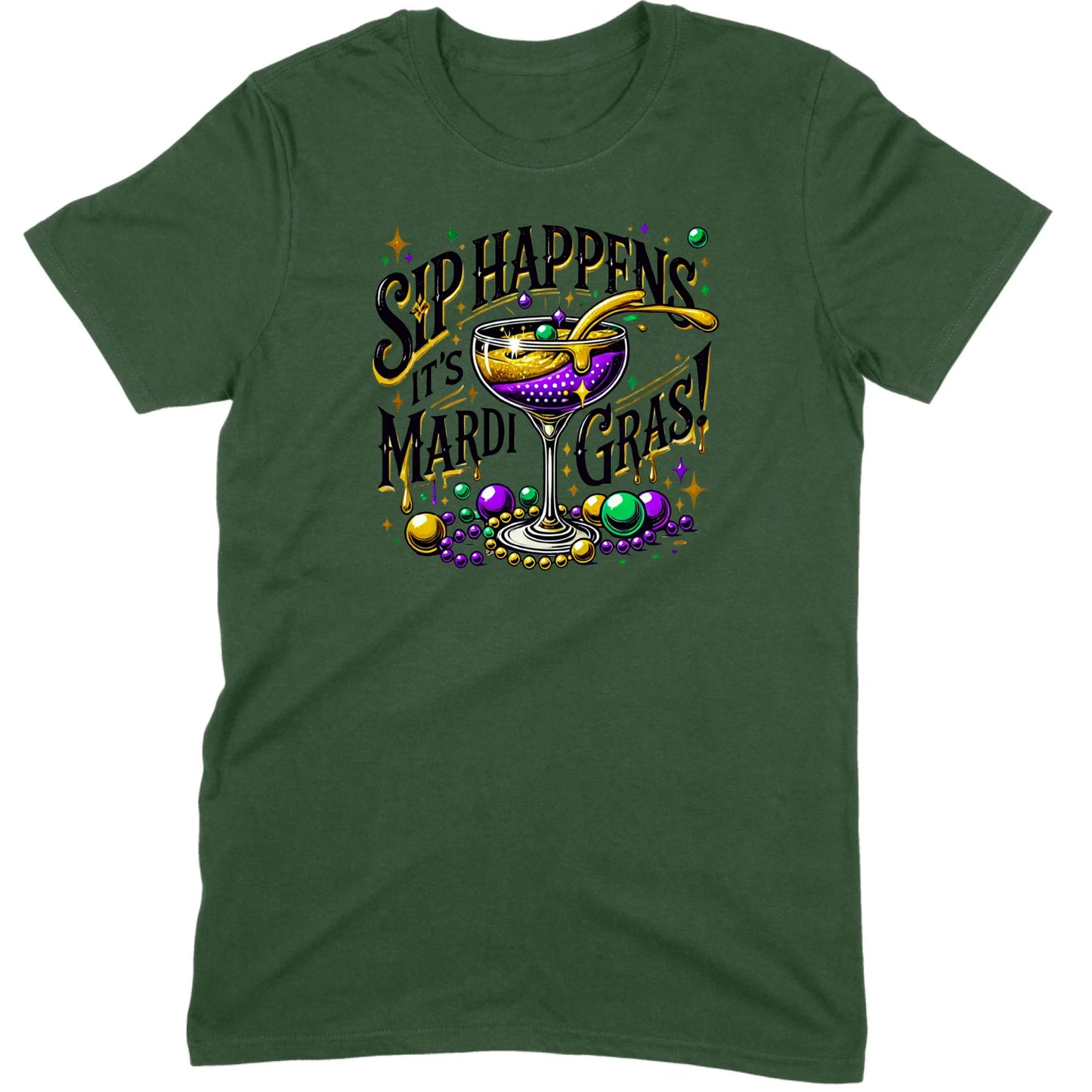 Sip Happens It’s Mardi Gras Cocktail Tee