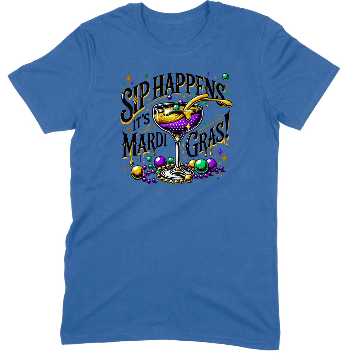 Sip Happens It’s Mardi Gras Cocktail Tee