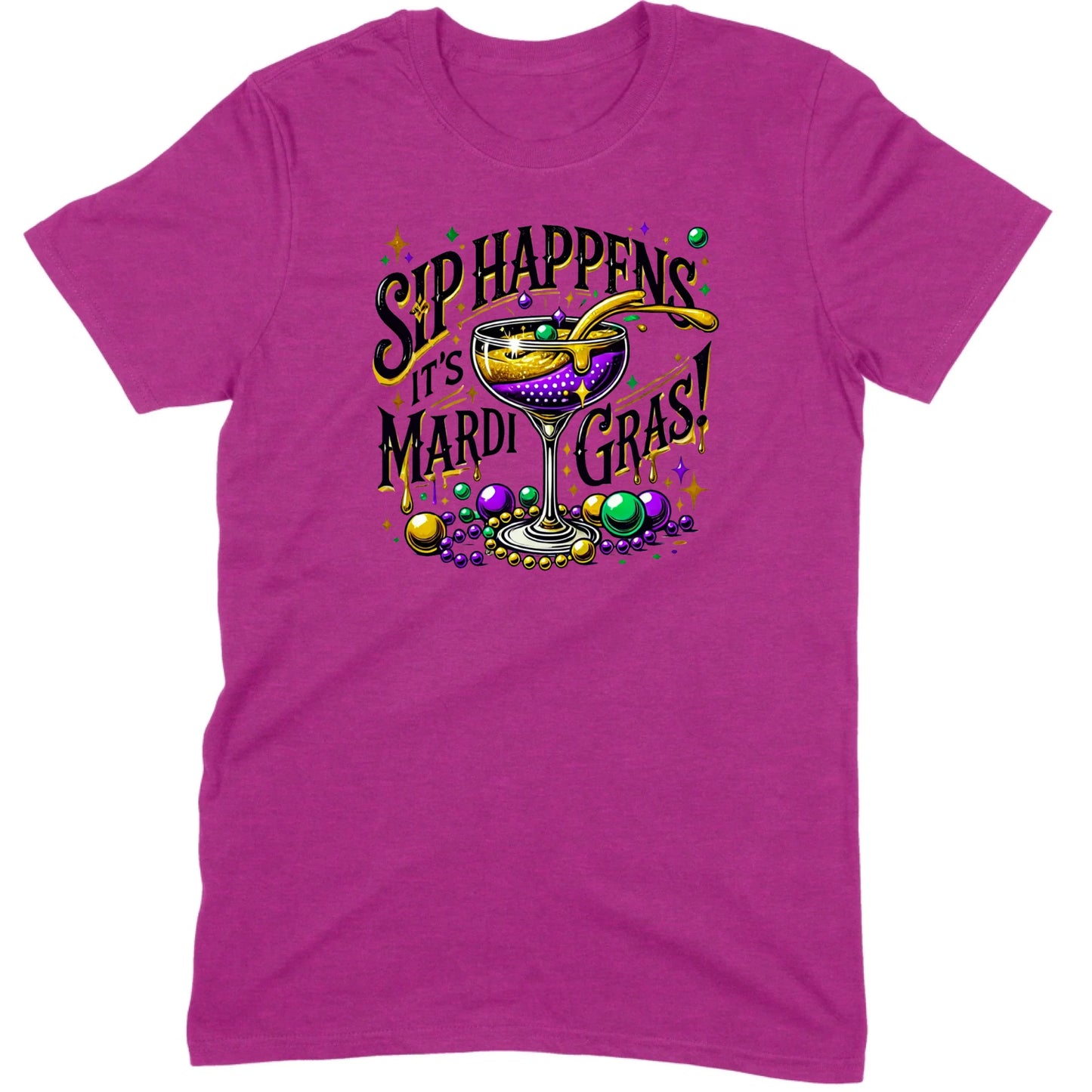 Sip Happens It’s Mardi Gras Cocktail Tee