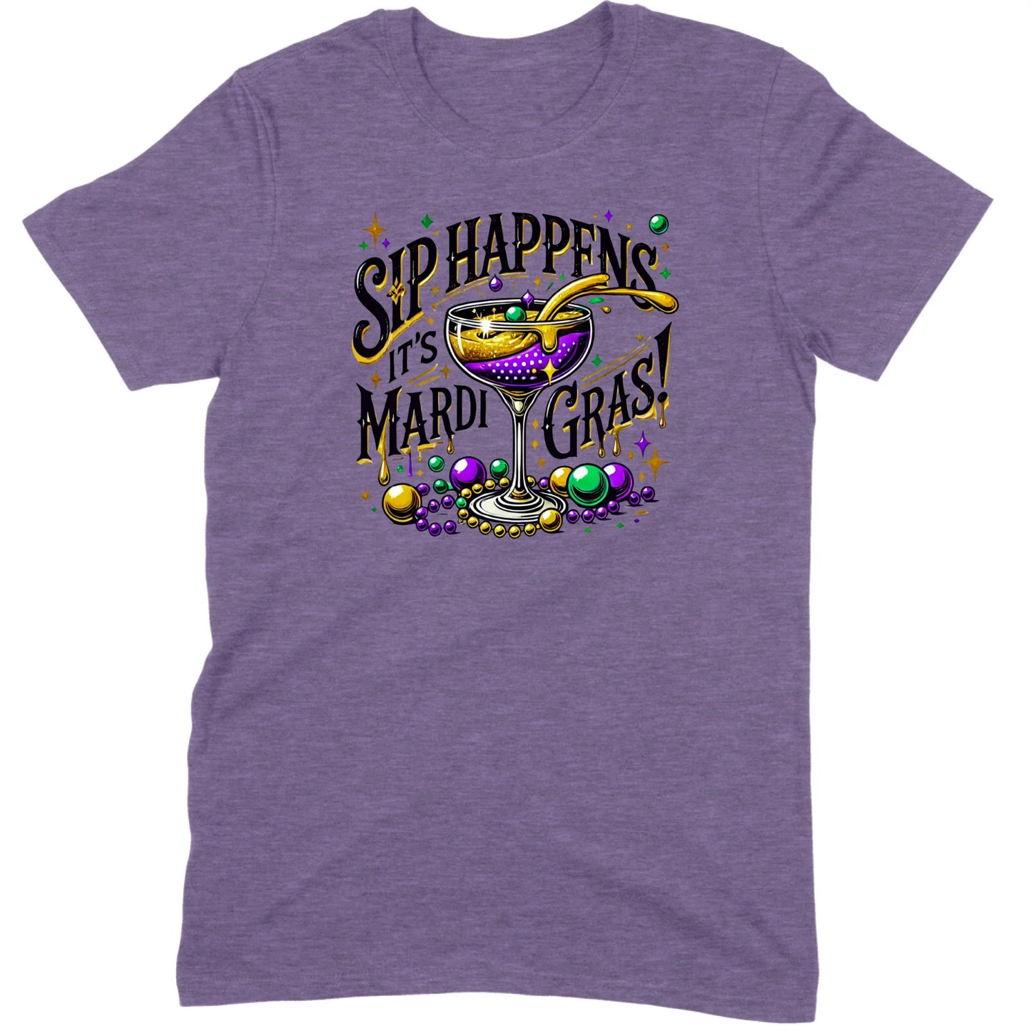 Sip Happens It’s Mardi Gras Cocktail Tee