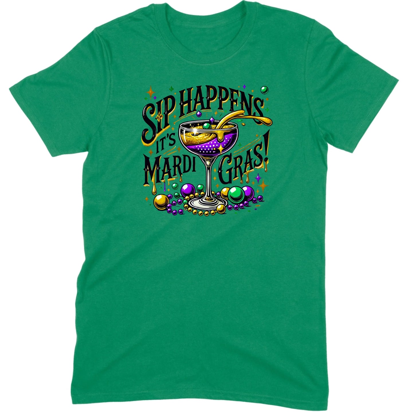 Sip Happens It’s Mardi Gras Cocktail Tee