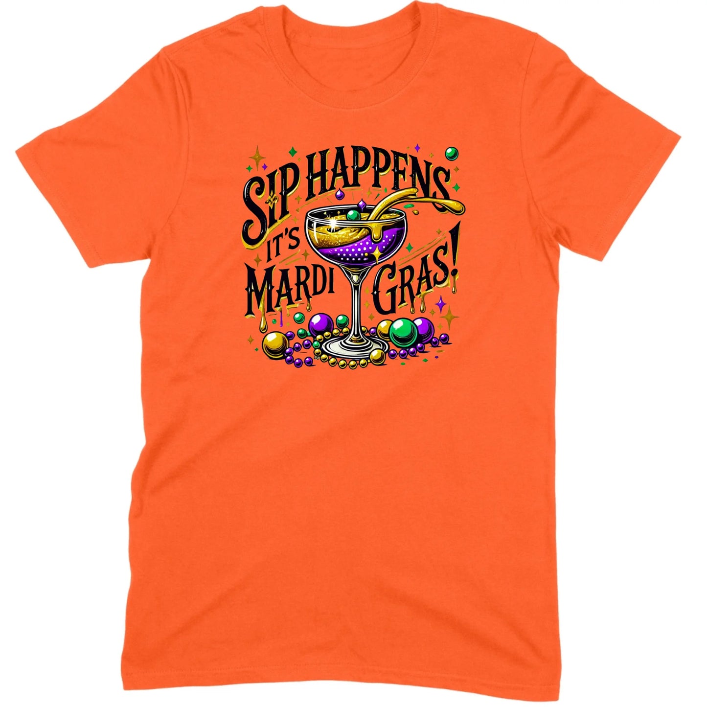 Sip Happens It’s Mardi Gras Cocktail Tee