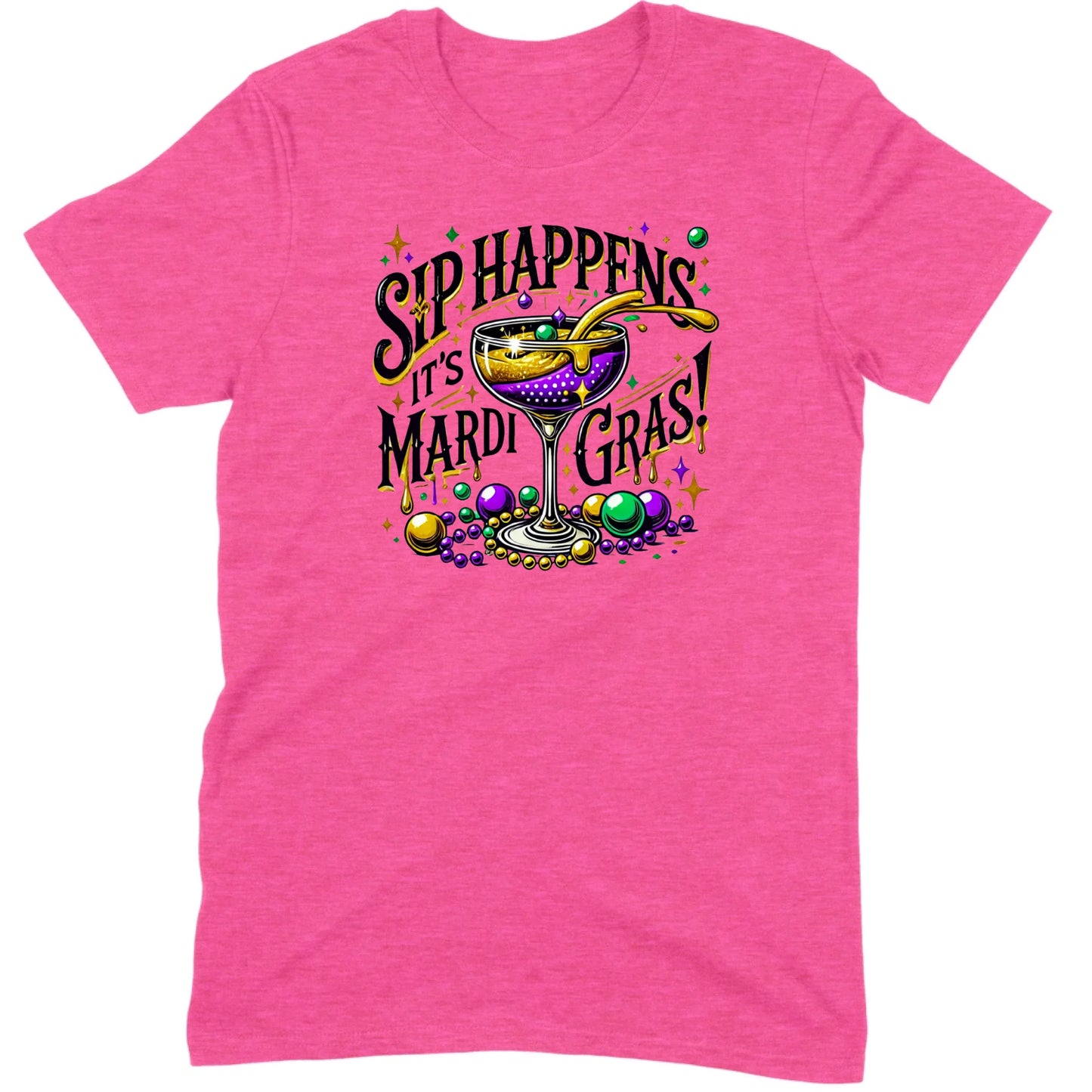Sip Happens It’s Mardi Gras Cocktail Tee