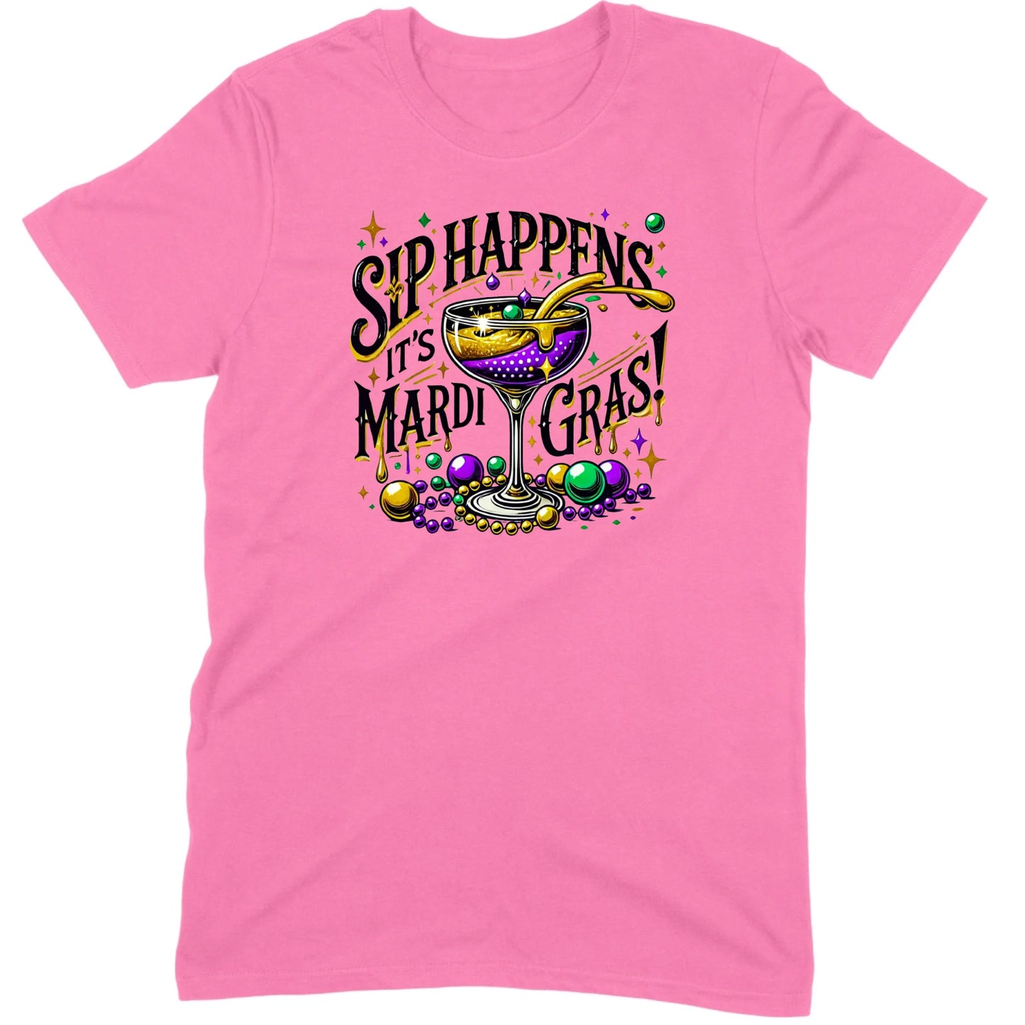 Sip Happens It’s Mardi Gras Cocktail Tee