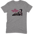Disappointment Isn't Tasty design — a reclining Victorian vampire in grey lace holding a glass of red wine — printed on a graphite heather unisex t-shirt